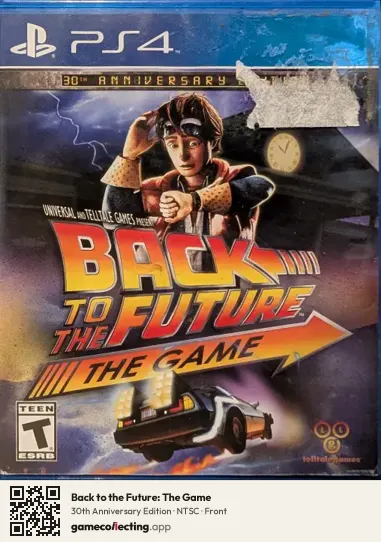 Back to the Future: The Game PlayStation 4, NTSC box front