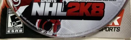 NHL 2K8, the ESRB box on its front