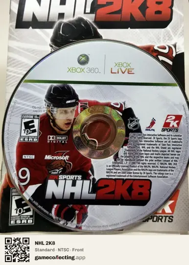NHL 2K8 Xbox 360, NTSC box front