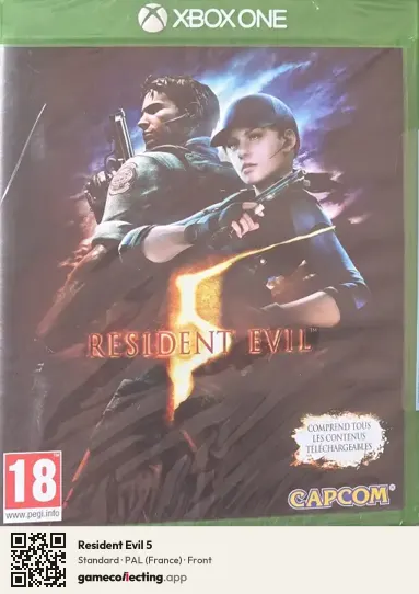 Resident Evil 5 Xbox One, France box front