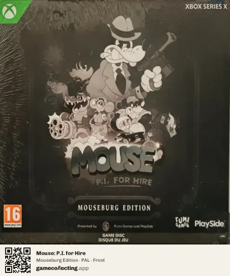 Mouse: P.I. for Hire Xbox Series X, PAL box front