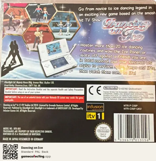 Dancing on Ice Nintendo DS, PAL box back