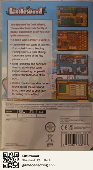 Littlewood Nintendo Switch, PAL box back