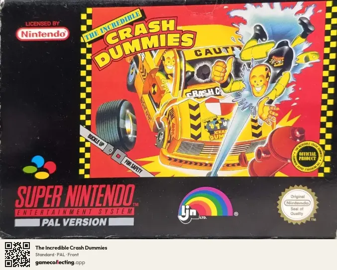 The Incredible Crash Dummies Super Nintendo Entertainment System, PAL box front