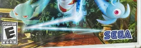 Sonic Colors, the ESRB box on its front