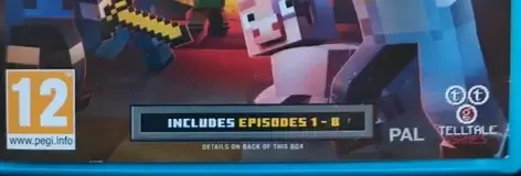 Minecraft: Story Mode, the PEGI square on its front