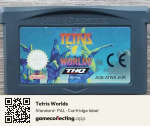 Tetris Worlds Game Boy Advance, PAL cartridge label