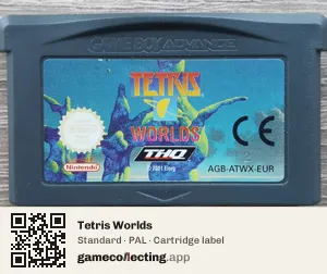 Tetris Worlds Game Boy Advance, PAL cartridge label