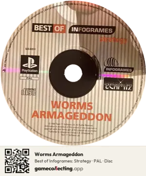 Worms Armageddon PlayStation, PAL disc