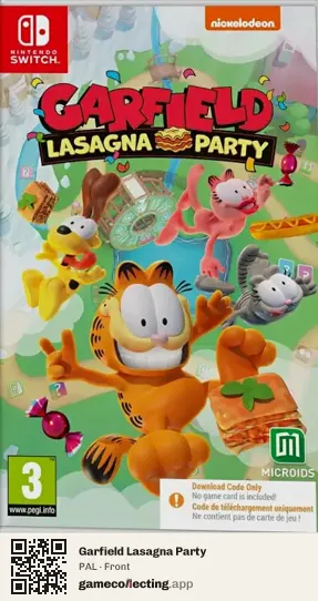 Garfield Lasagna Party Nintendo Switch, PAL box front