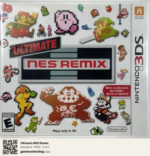 Ultimate NES Remix Nintendo 3DS, NTSC box front