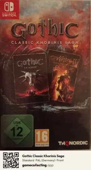 Gothic Classic Khorinis Saga Nintendo Switch, Germany box front