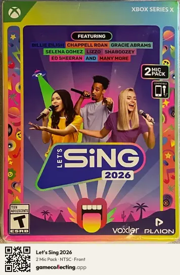 Let's Sing 2026 Xbox Series X, NTSC box front