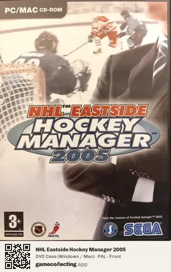 NHL Eastside Hockey Manager 2005 Computer, PAL box front