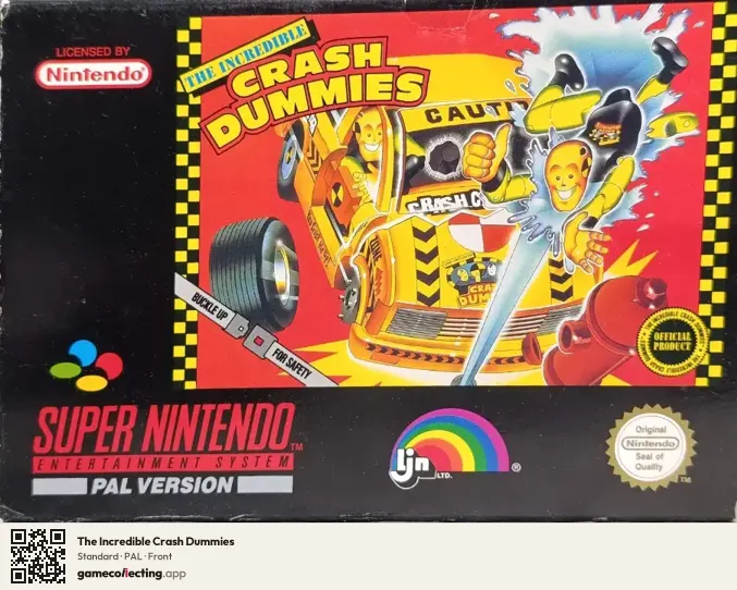 The Incredible Crash Dummies Super Nintendo Entertainment System, PAL box front
