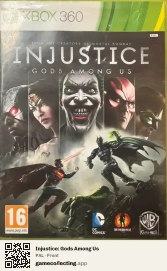 Injustice: Gods Among Us Xbox 360, PAL box front