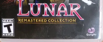 Lunar Remastered Collection, the ESRB box on its front
