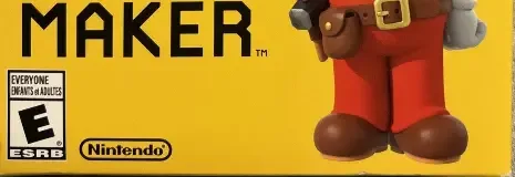 Super Mario Maker, the ESRB box on its front
