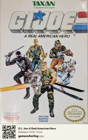 G.I. Joe: A Real American Hero Nintendo Entertainment System, NTSC box front