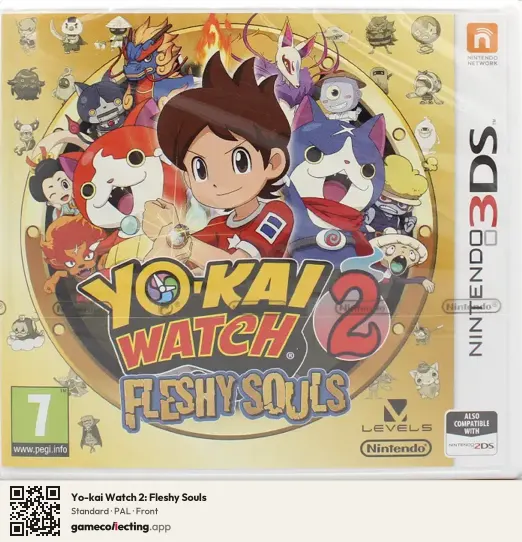 Yo-kai Watch 2: Fleshy Souls Nintendo 3DS, PAL box front
