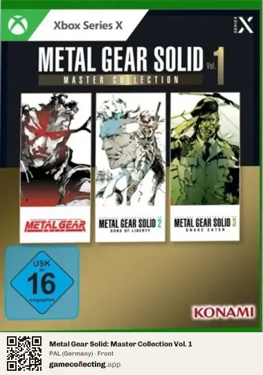 Metal Gear Solid: Master Collection Vol. 1 Xbox Series X, Germany box front