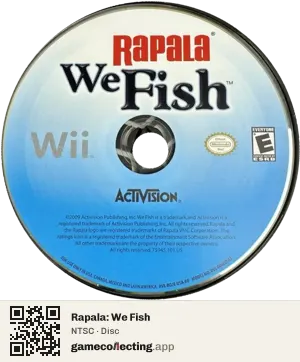 Rapala: We Fish Nintendo Wii, NTSC disc