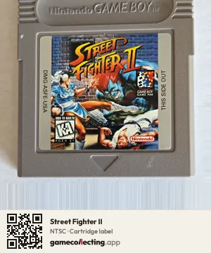 Street Fighter II Game Boy, NTSC cartridge label