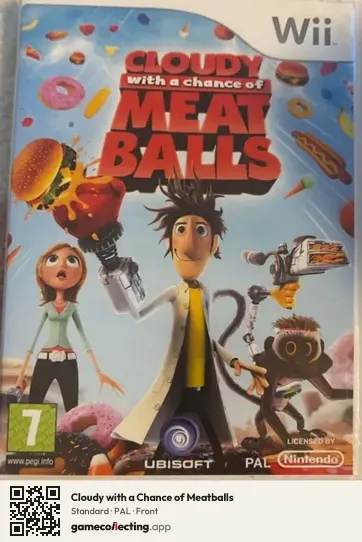 Cloudy with a Chance of Meatballs Nintendo Wii, PAL box front