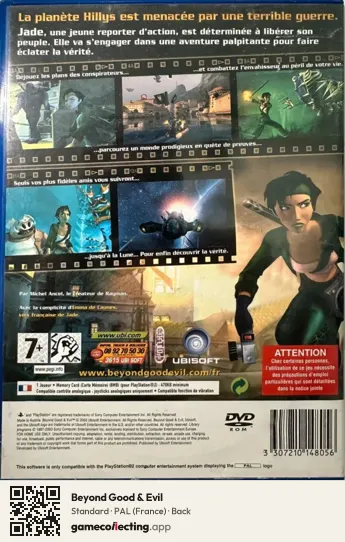 Beyond Good & Evil PlayStation 2, France box back