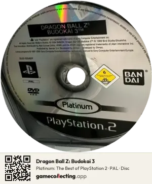Dragon Ball Z: Budokai 3 PlayStation 2, PAL disc