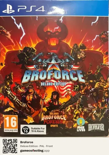 Broforce PlayStation 4, PAL box front