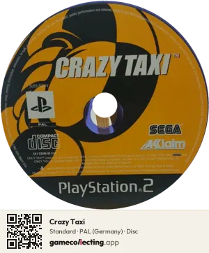 Crazy Taxi PlayStation 2, PAL disc