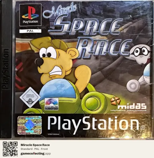 Miracle Space Race PlayStation, PAL box front
