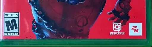 Borderlands 4, the ESRB box on its front