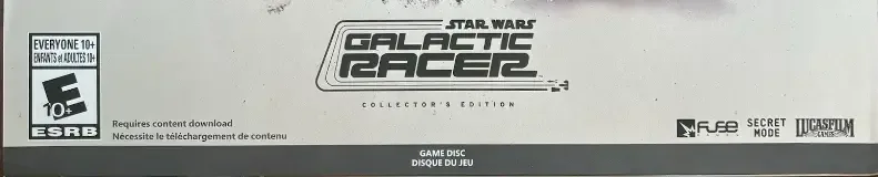 Star Wars: Galactic Racer, the ESRB box on its front