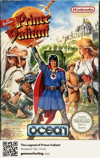 The Legend of Prince Valiant Nintendo Entertainment System, PAL box front