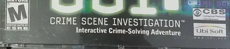 CSI: Crime Scene Investigation, the ESRB box on its front