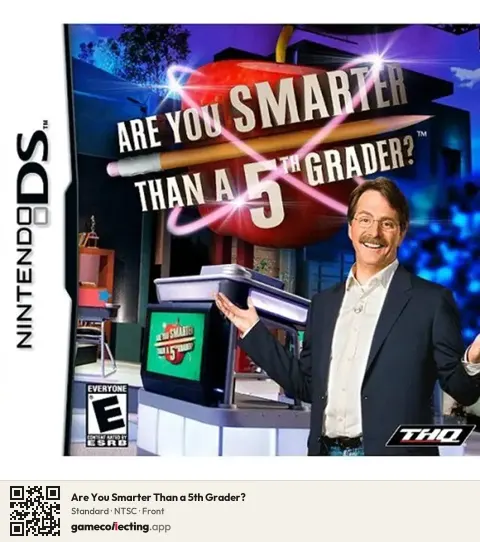 Are You Smarter Than a 5th Grader? Nintendo DS, NTSC box front