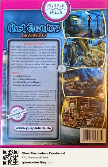 Ghost Encounters: Deadwood Computer, Germany box back