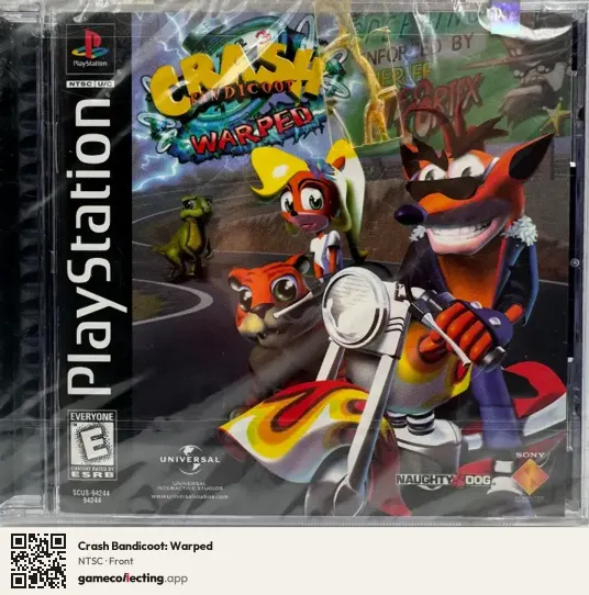 Crash Bandicoot: Warped PlayStation, NTSC box front