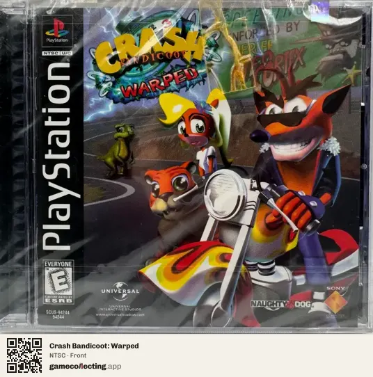 Crash Bandicoot: Warped PlayStation, NTSC box front