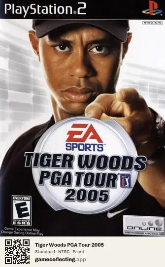 Tiger Woods PGA Tour 2005 PlayStation 2, NTSC box front