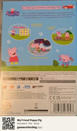 My Friend Peppa Pig Nintendo Switch, PAL box back