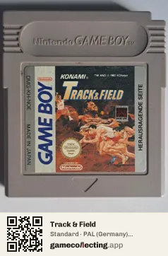 Track & Field Game Boy, PAL cartridge label
