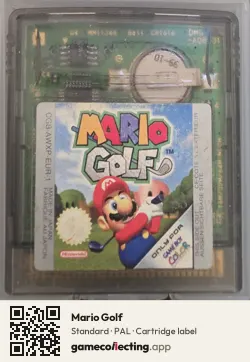 Mario Golf Game Boy Color, PAL cartridge label