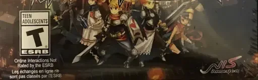 Grand Kingdom, the ESRB box on its front