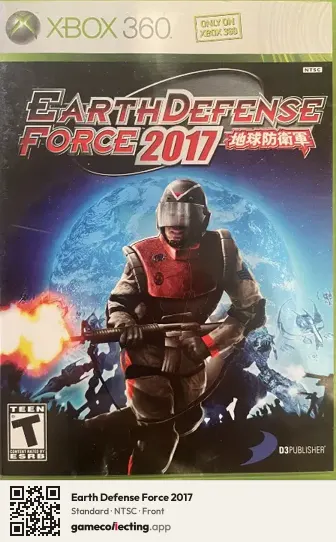 Earth Defense Force 2017 Xbox 360, NTSC box front