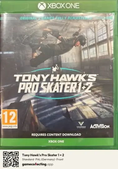 Tony Hawk's Pro Skater 1 + 2 Xbox One, Germany box front