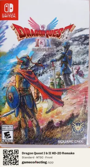 Dragon Quest I & II HD-2D Remake Nintendo Switch, NTSC box front