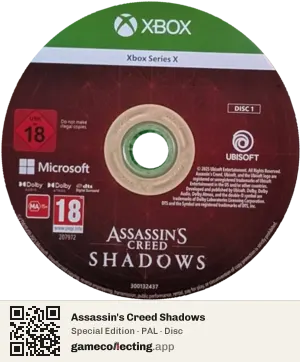 Assassin's Creed Shadows Xbox Series X, PAL disc